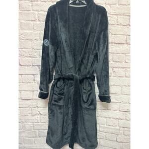 Tommy Bahama Men's Black Plush Tie Belt Robe with Pockets One Size Fits Most NWT